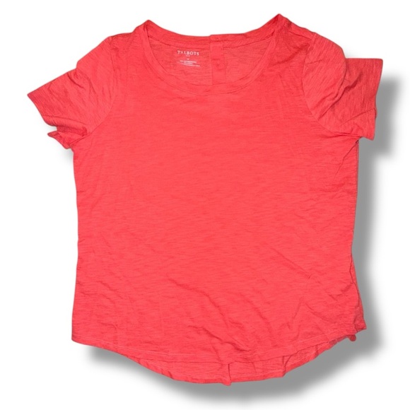 NWT TALBOTS Cotton Modal Back Detail Tee - Solid Patio Red Plus 1X - Picture 11 of 15